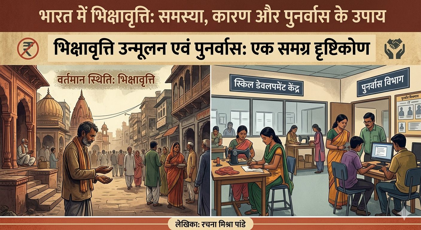 भारत में भिक्षावृत्ति: समस्या, समाधान और पुनर्वास की दिशा में एक ठोस कदम