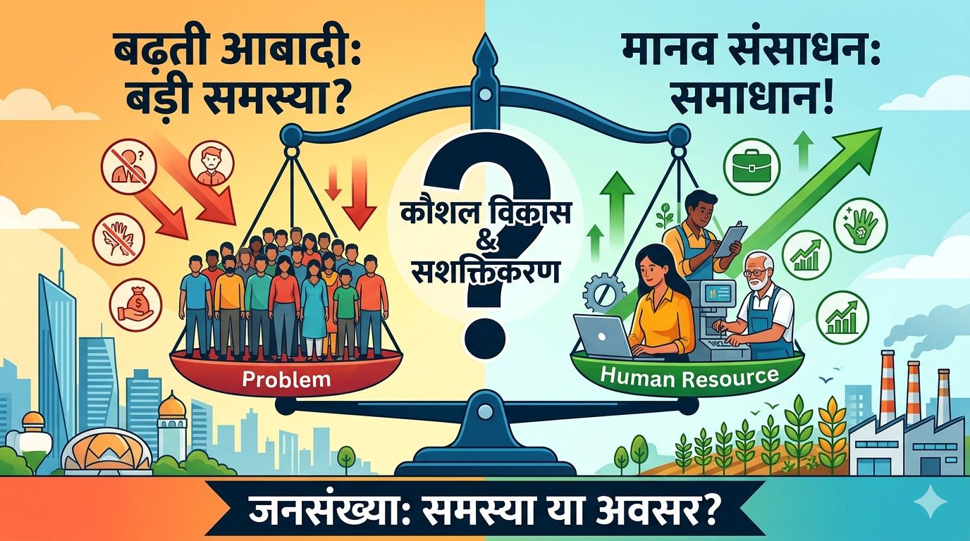 जनसंख्या: समस्या या मानव संसाधन...?