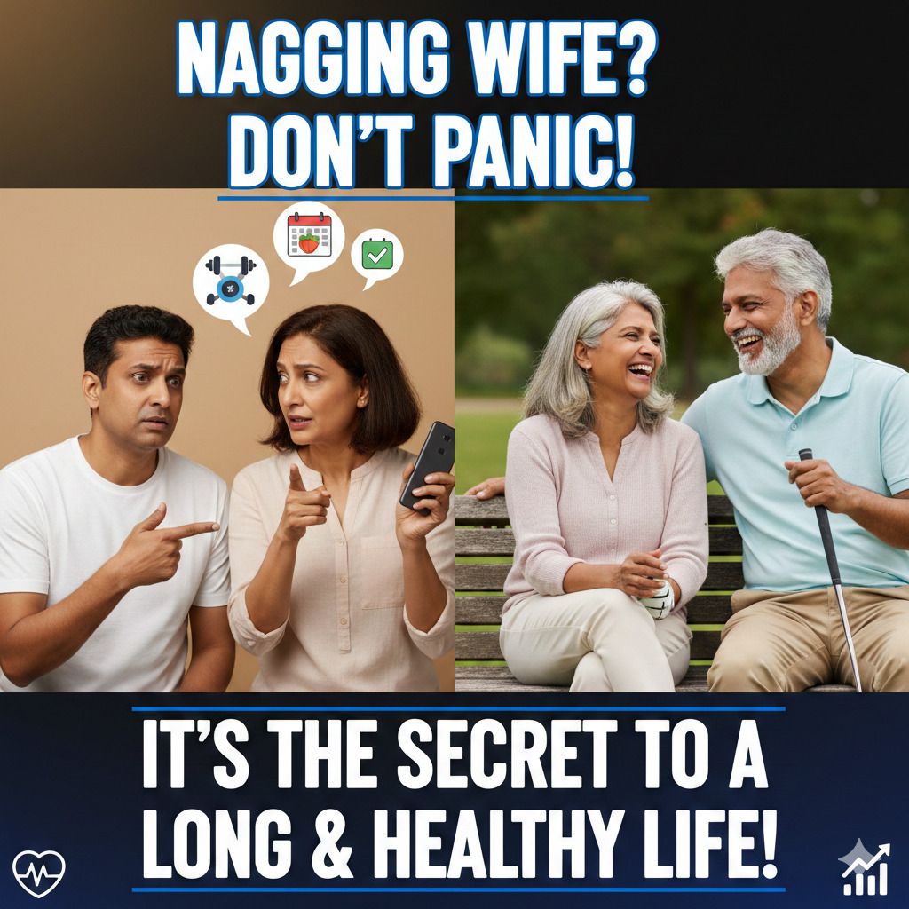 क्या आपकी पत्नी आपको बहुत टोकती है? परेशान न हों, यह आपकी लंबी उम्र का 'सीक्रेट मंत्र' है!