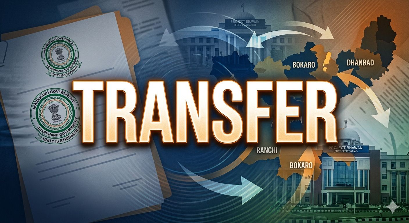 झारखंड के उत्पाद विभाग में बड़ा प्रशासनिक फेरबदल: सहायक आयुक्त और अधीक्षक स्तर के कई अधिकारी बदले