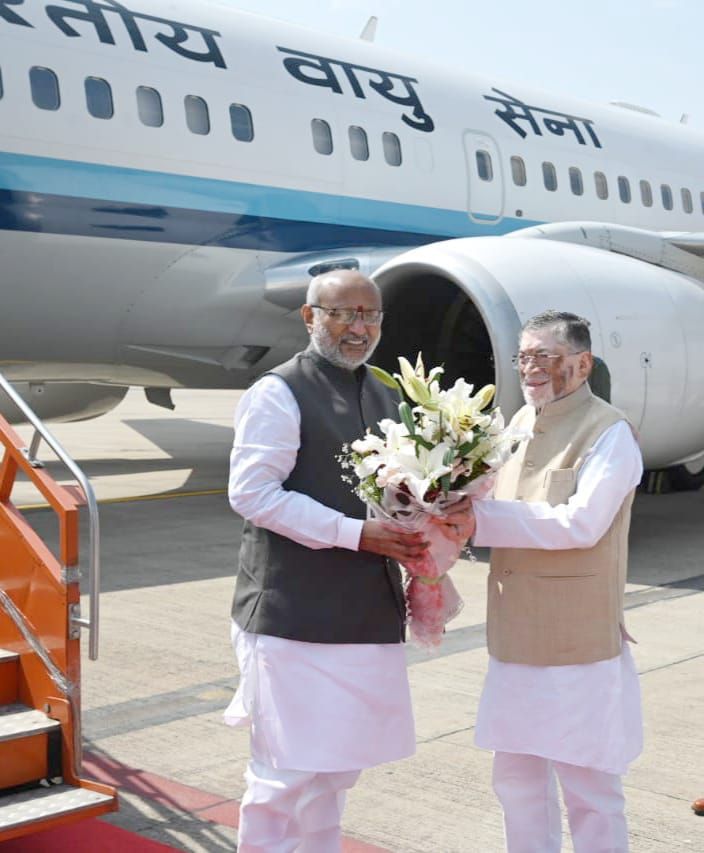 उपराष्ट्रपति सी.पी. राधाकृष्णन का राँची आगमन: खूँटी के लिए हुए रवाना