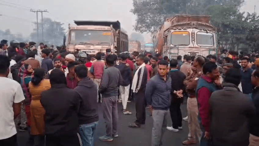 सड़क हादसे में बाइक सवार की मौत