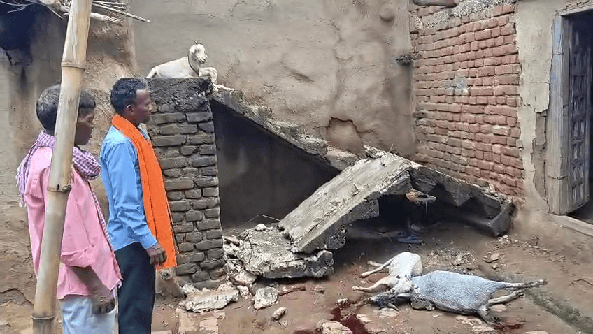 सीढ़ी गिरने से एक महिला की मौत