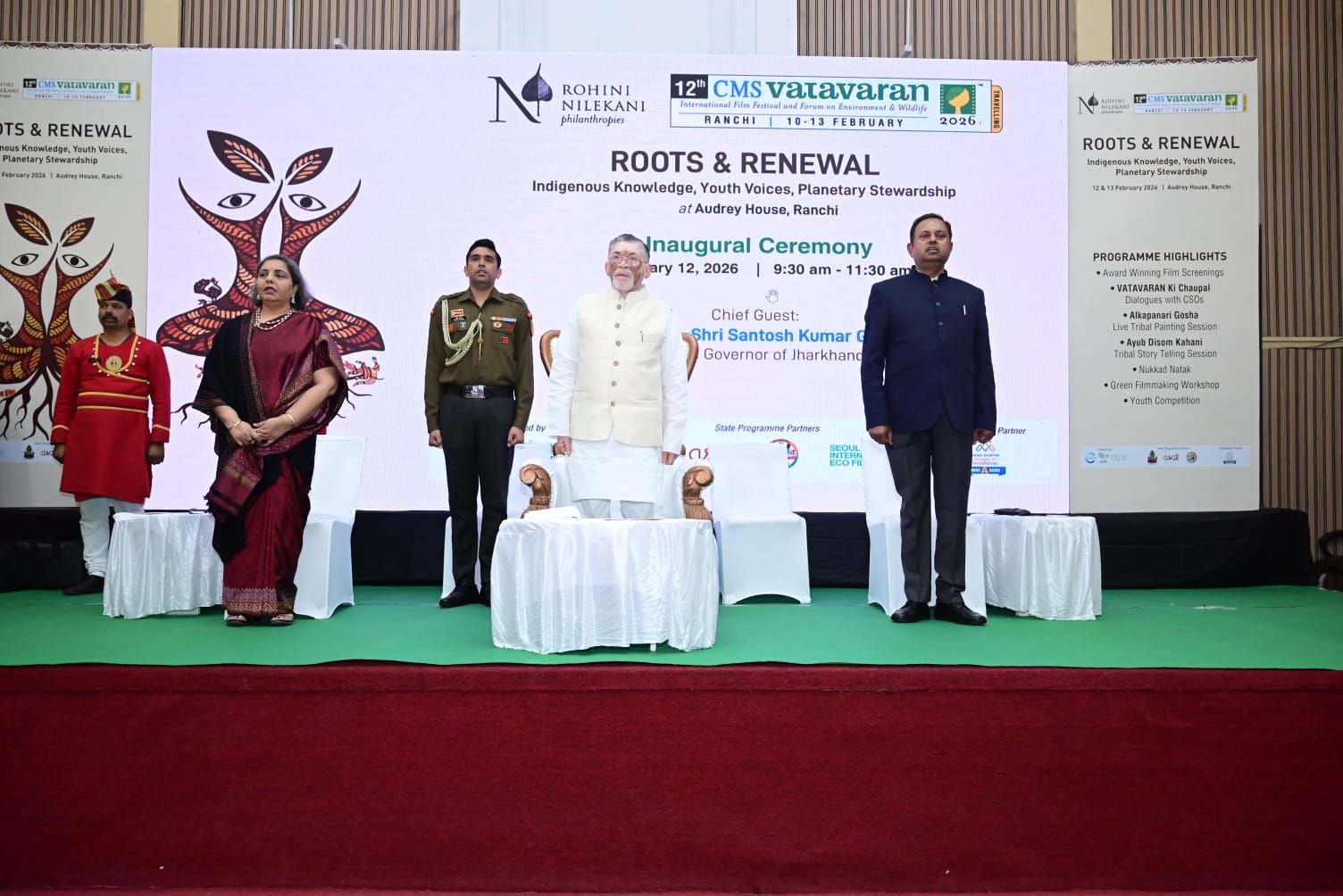 राज्यपाल ने CMS VATAVARAN रांची ट्रैवलिंग फिल्म फेस्टिवल का किया उद्घाटन