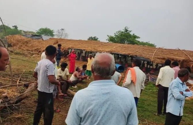 हाथियों ने पोल्ट्री फार्म को क्षतिग्रस्त किया